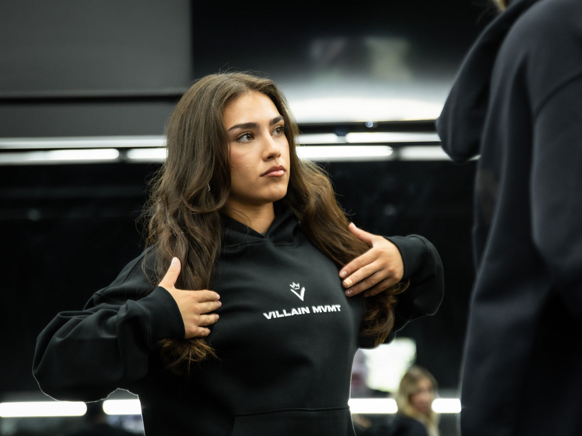VILLAIN MVMT — era hoodie black front