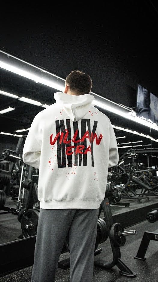 VILLAIN MVMT — era hoodie white back