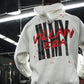 VILLAIN MVMT — era hoodie white detail
