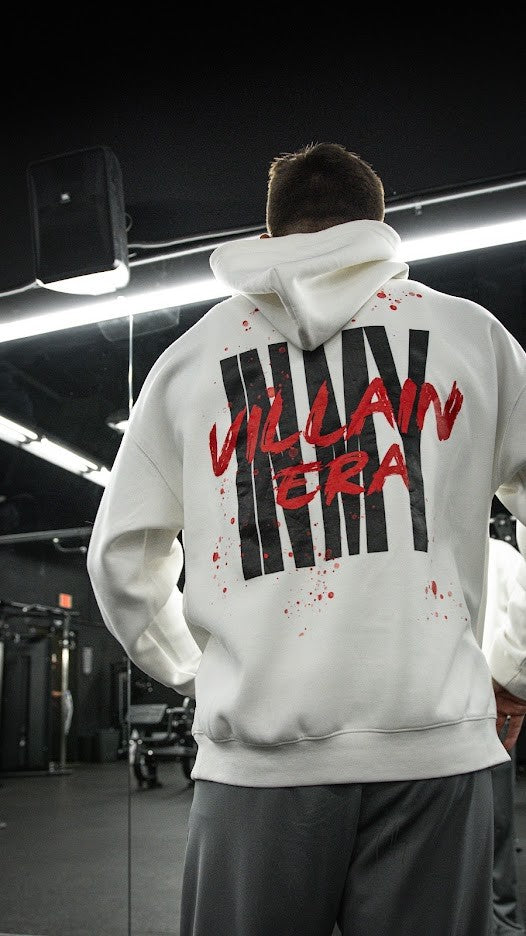 VILLAIN MVMT — era hoodie white detail