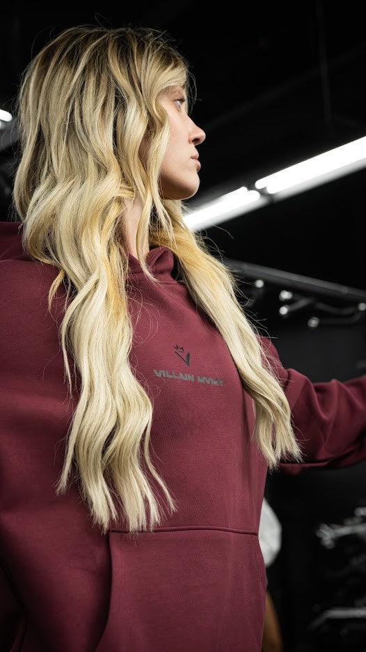 era hoodie maroon front
